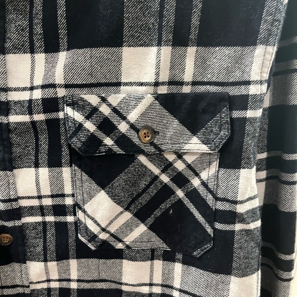 JACHS heritage flannel heavyweight black and white plaid shirt xxl - Picture 4 of 9